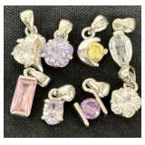8 Necklace Pendants W/ Markings 750 & 18KGP
