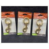 (3) Bolt Snap 1"x3 1/2ï¿½  Brass Plated