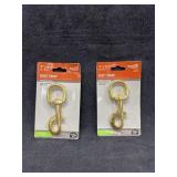 (2) Bolt Snap 1"x3 1/2"  Brass Plated