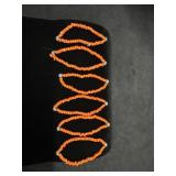 (6) Orange Beads Bracelets