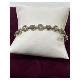 Judith Jack Marcasite 925 Heart Bracelet 8"