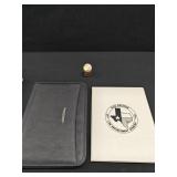 Leeds Zippered Padfolio, Golf Clock