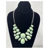 VTG Necklace  Pastel Aqua Green Color Indoor/Blue