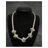 Chunky Silver Tone Necklace