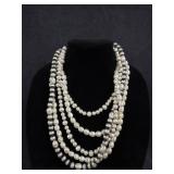 Faux Pearl Layered Necklace