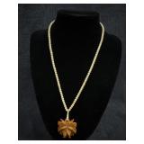 Rose Pendant Beaded Necklace