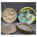 (4) Decorative Tin Mexican Dishes