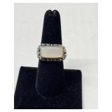 VTG Sterling Silver Mother of Pearl Rectangle