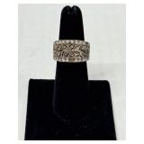 925 STERLING SILVER AND SPARKLING COLORLESS GEMS
