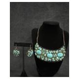 (2)Pc Turquoise Necklace & Earrings