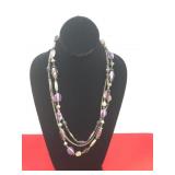 14" Premier Designs Purple Stone Necklace