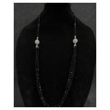 Black & Silver Beaded Necklace