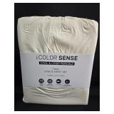 NWT 3 Piece Cotton Percale Twin Sheet Set