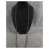 Long Black Beaded Necklace