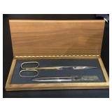11"x4.5" Case With Engraved Gold Letter Opener