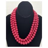 Three Strand Beaded Necklaceï¿½10"