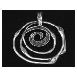 Premier Designs Jewelry Silver Swirl PENDANT