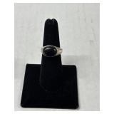 Black Stone 925 Silver Ring Size 7