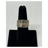 Sparkling 925 Multi Row Ring Size 7