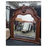 36" x 42" Brown Framed Mirror
