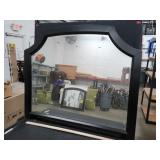 44" x 40" Black Framed Mirror