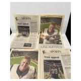 (4) 2015 Sports Newspapers Featuring JJ Watt