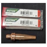 (2) Victor Cutting Tips & (1) Blue Star Tip