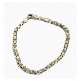 925 Sterling Silver Chain Link Bracelet 7"