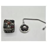 Stone Trinket Box & Purse Hook