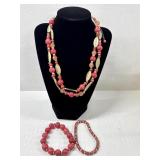 Premier Design Coral Pink and Goldtone Bead Two