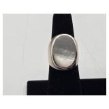 Translucent White Stone Ring Sz 7