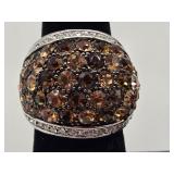 Copper Stone Fashion Ring Sz 7