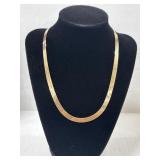 10K Herringbone 16 Inch Chain Necklace