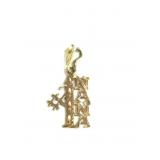 14K Yellow Gold #1 NANA Pendant 1"