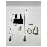(2) Necklaces, ID Bracelet, (3) Prs Earrings,