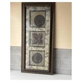 24"x 50.5" Vintage Mid Century Floral Wall