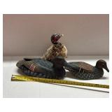 (2) VTG Wooden Duck Decoys & More