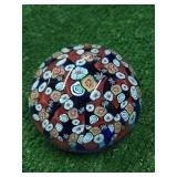 Psychedelic Glass Bubble Paperweight 3.5"
