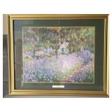 31"x26" Claude Monet Garden at Giverny Art Framed
