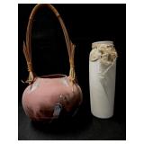 Laura Ross Signed Pottery Vase & Clay Vase
