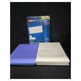 NEW Box Avery Labels, Card Stock & Blue