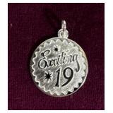 925 Silver ï¿½Exciting 19ï¿½ Charm