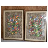 (2), 27ï¿½x19ï¿½ & 26ï¿½x18ï¿½ Mexican Folk Art Painting