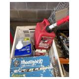 Light Bulbs & 1 Gallon Gasoline Container