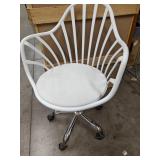 White Swivel Office Chair Rolling