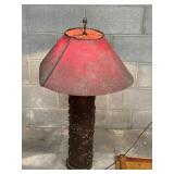 Vintage Wooden Lamp With Shade 36"