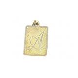 Gold 1" Letter "A" Pendant