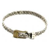 VTG 925 Braided Belt Bracelet W/ Adjustable