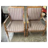 (2) 26"x22"x39" WOOD FRAMED ARM CHAIR