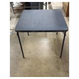 VTG Blue Folding Table 33.5"x33.5"x26"